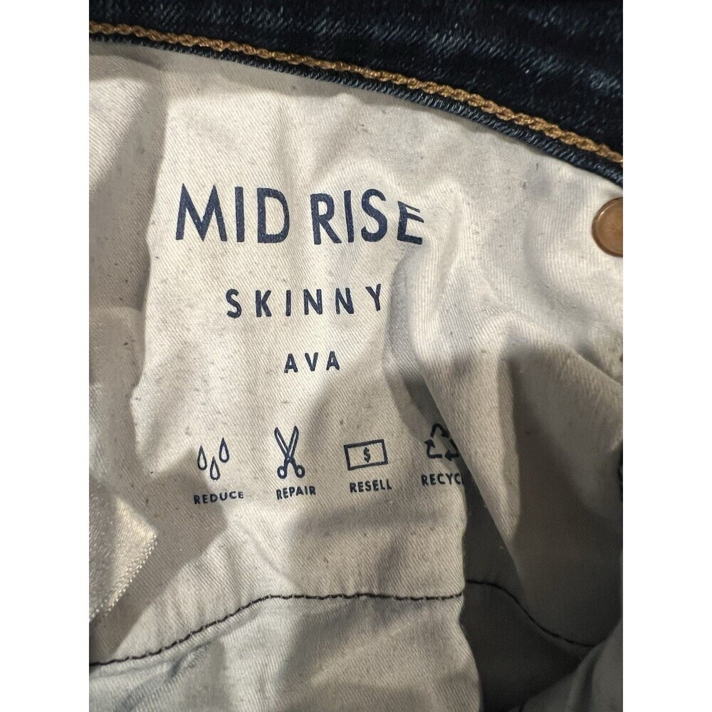 Lucky Brand Mid Rise Ava Skinny Womens Jeans Blue Size 4 27 Cut Ankle - Picture 8 of 11